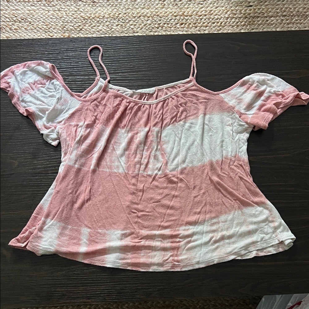 Lush Pink and White Striped Blouse